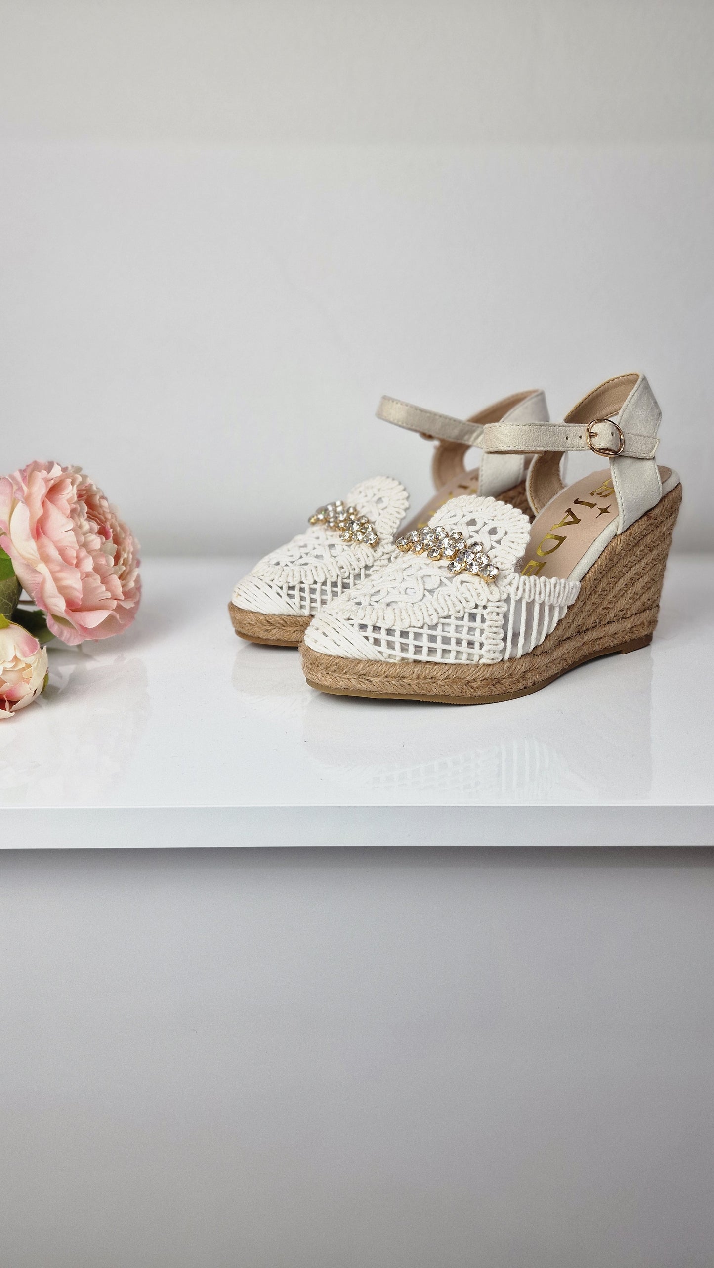 LEJADE ESPADRILLAS MACRAMÈ BIANCA ALTA