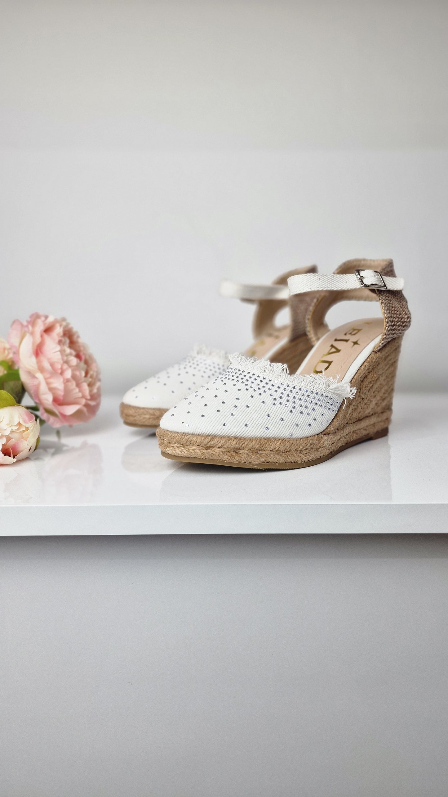 LEJADE ESPADRILLAS IN DEMIM BIANCA