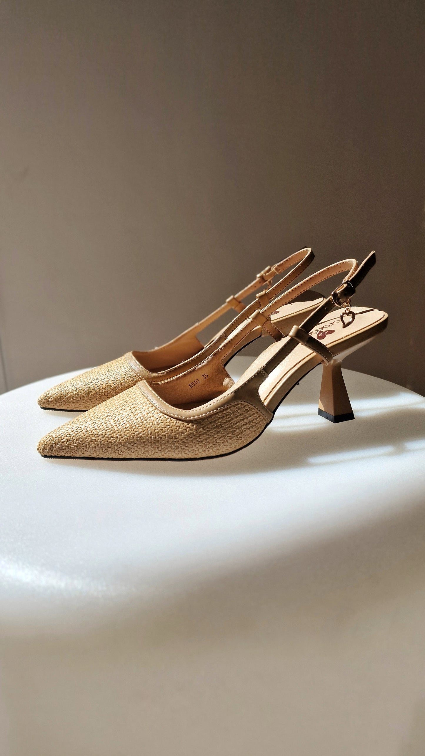 BRACCIALINI BB10 slingback natural