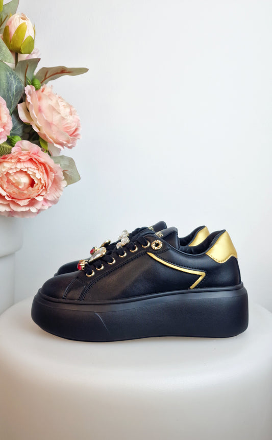 LEJADE SNEAKERS NERA/ORO