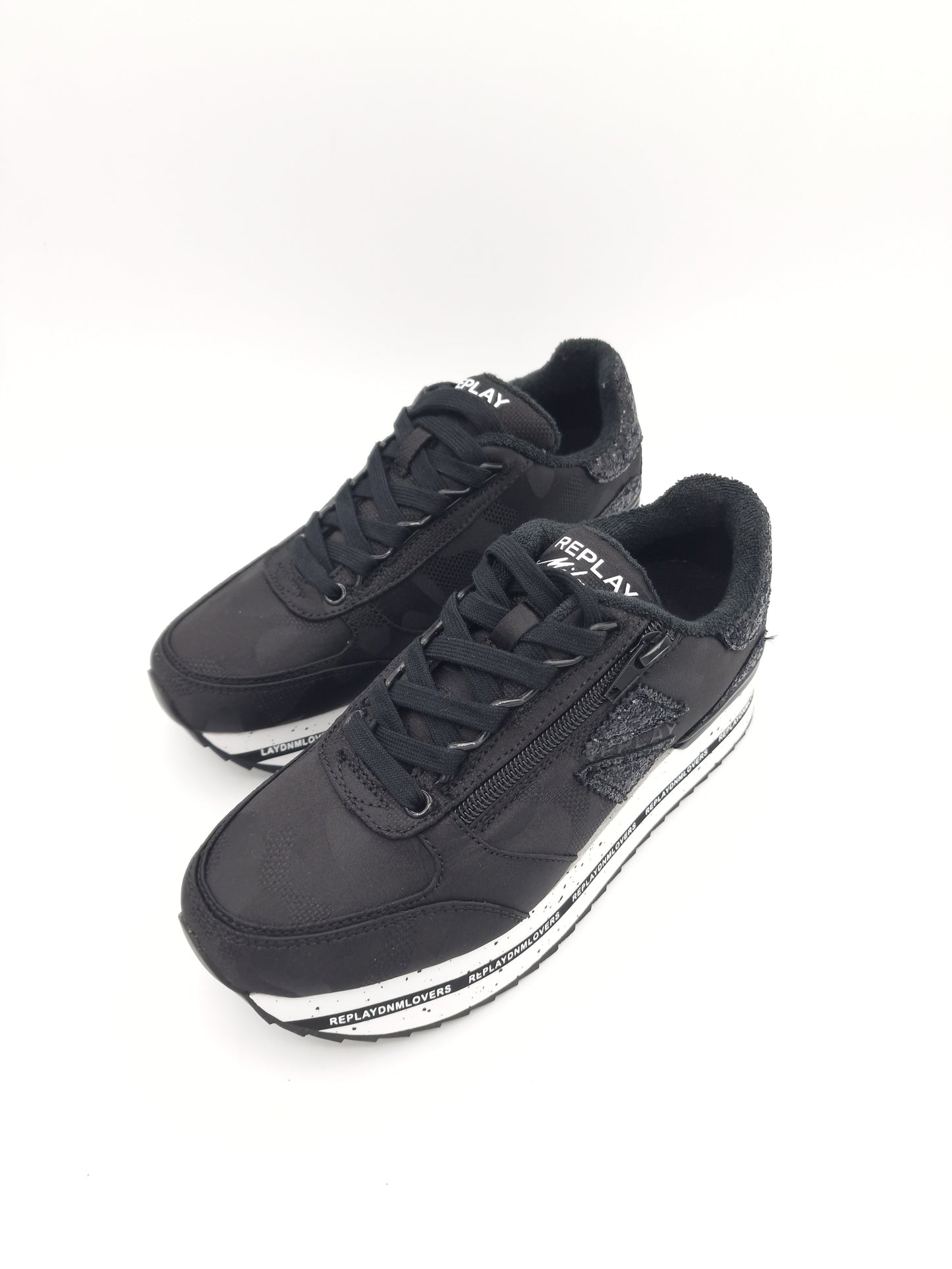 Replay sneakers black/glitter