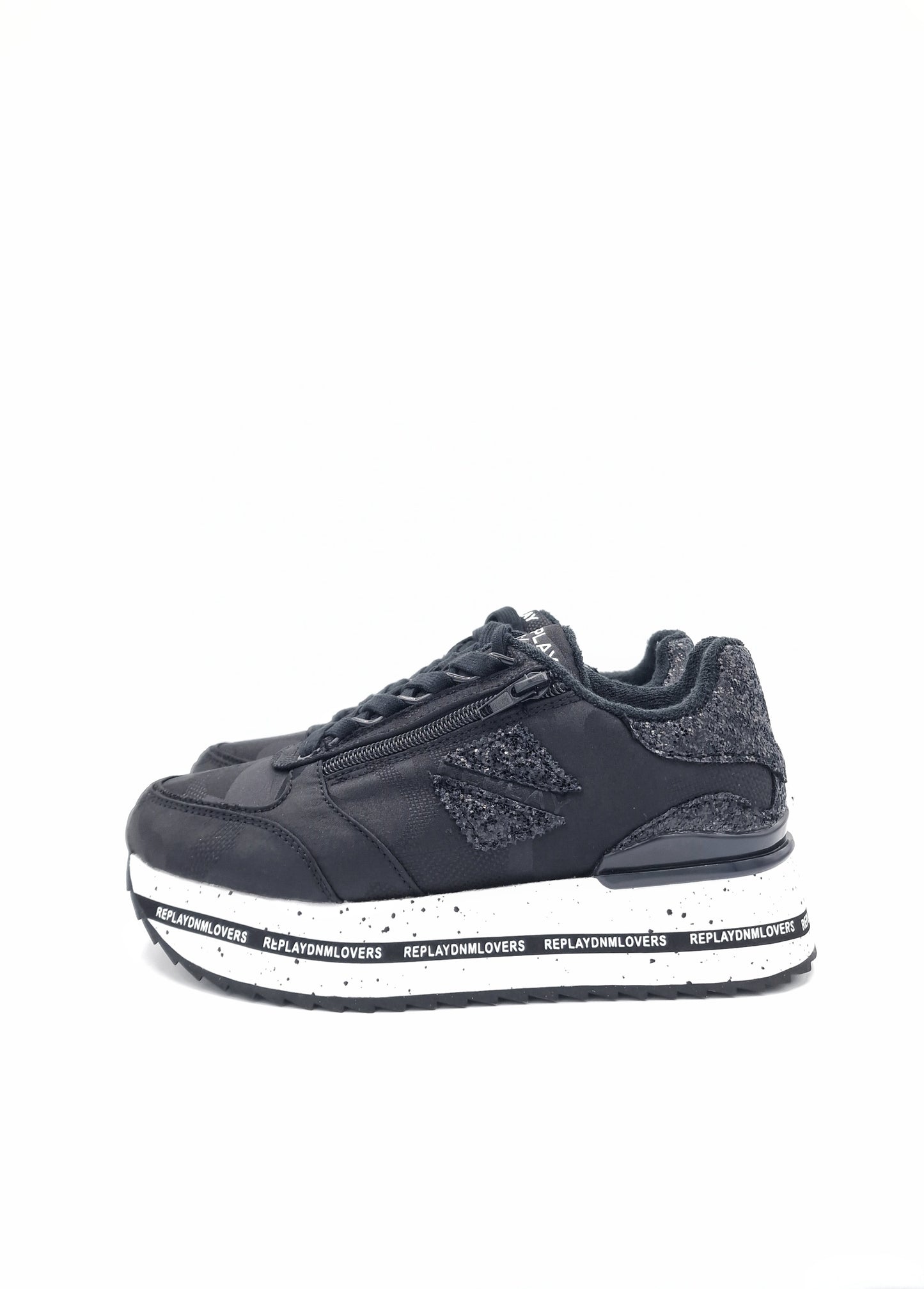 Replay sneakers black/glitter