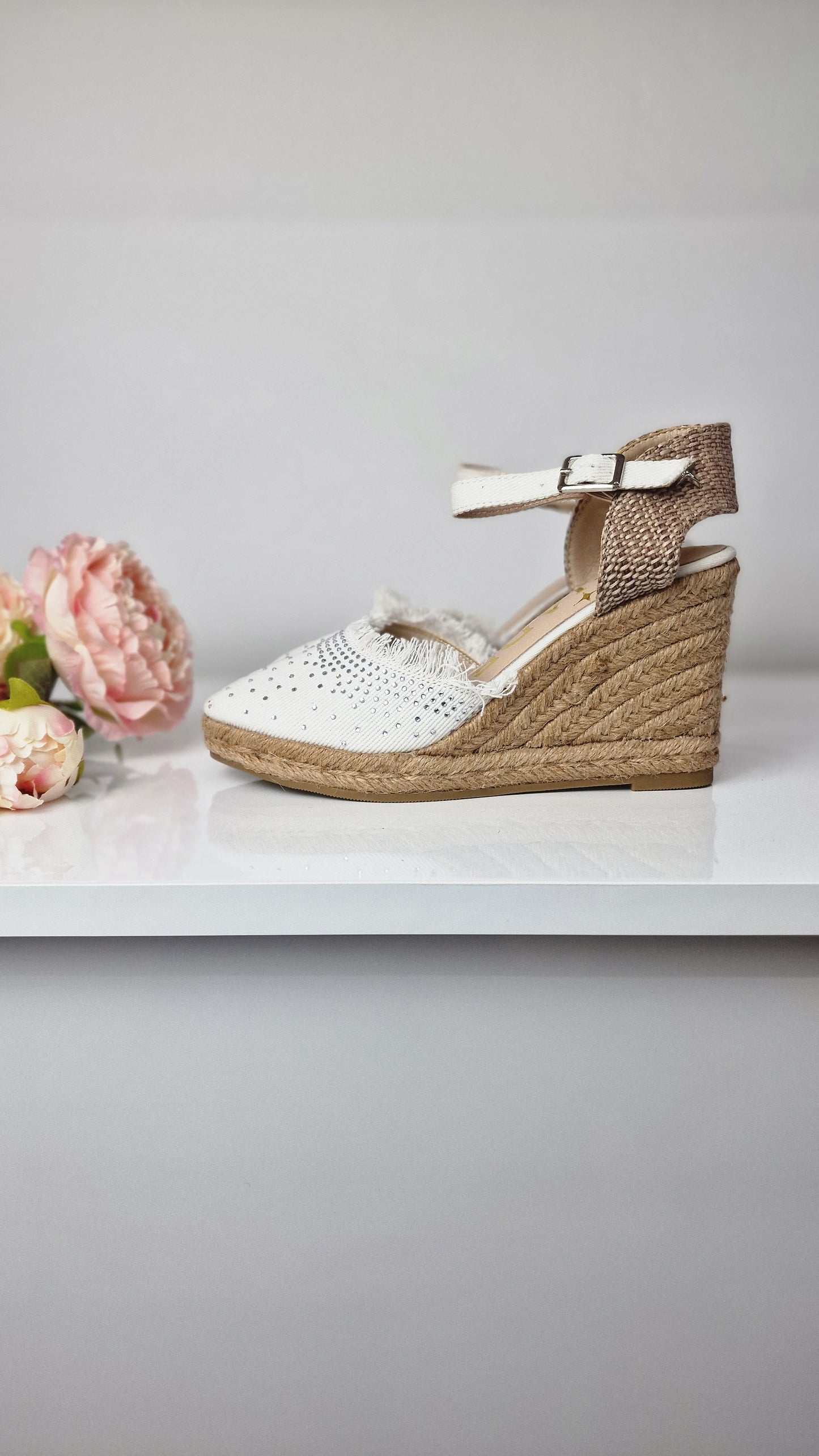 LEJADE ESPADRILLAS IN DEMIM BIANCA