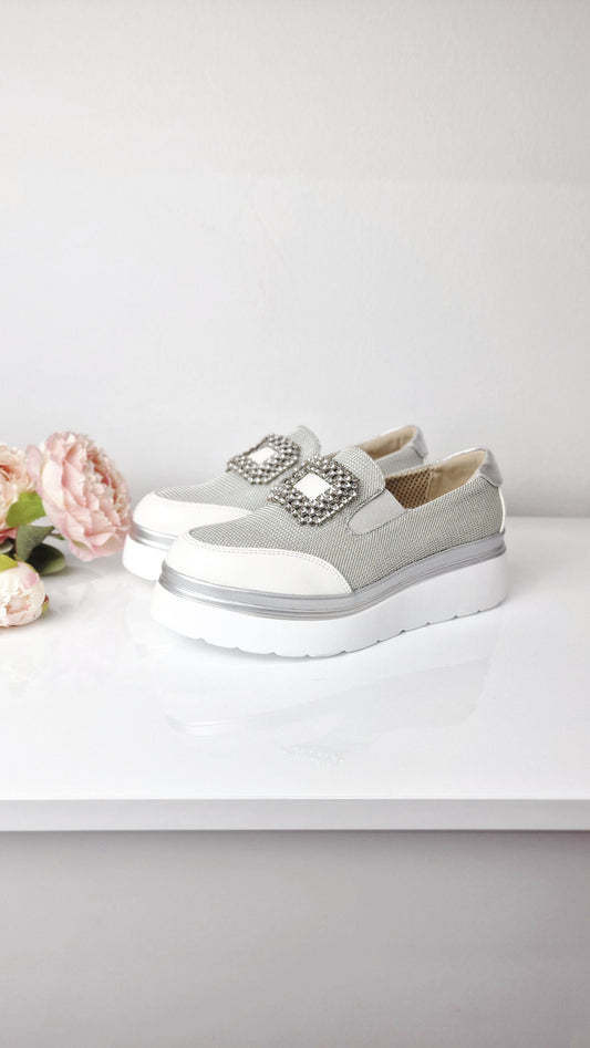 CINZIA SOFT SLIP ON ARGENTO
